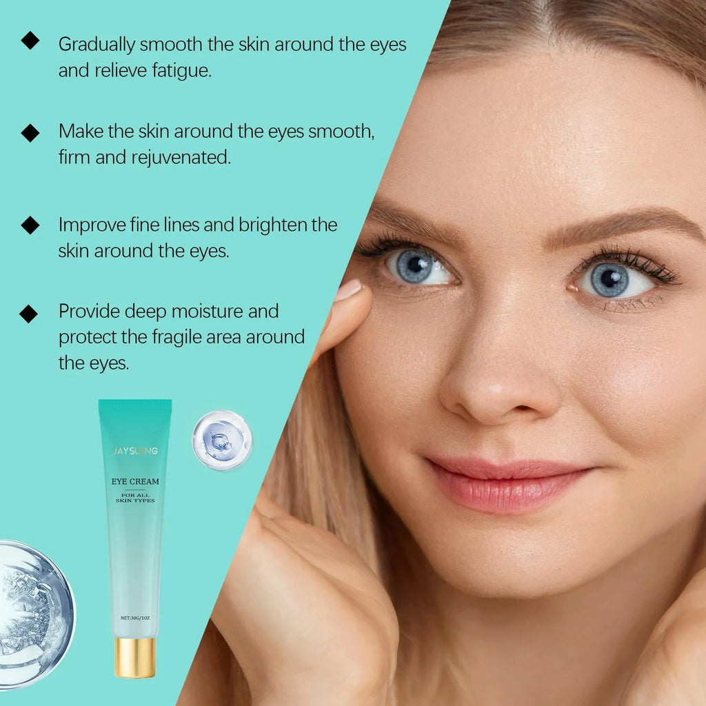 30g jar of retinol anti-aging eye cream with hyaluronic acid for dark circles and fine lines