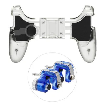 Black wired mobile phone gamepad with plug-in suit handle