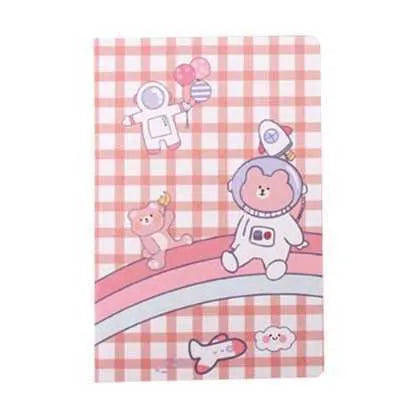 Cartoon A5 notebook with 30 sheets featuring cute bear design, measuring 148 x 210 mm