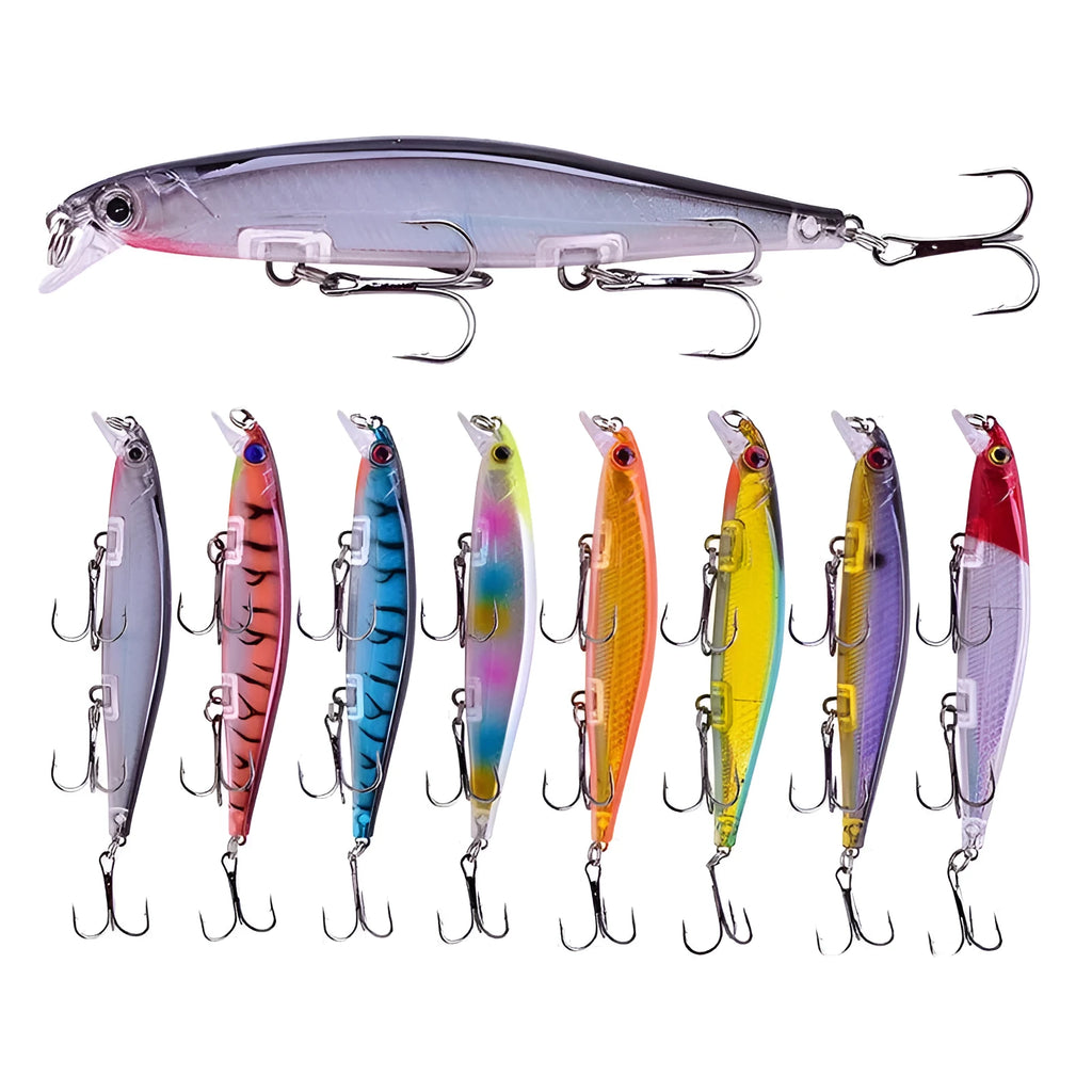 11cm slow-sinking Mino fishing lure in multiple colour options for predator fishing