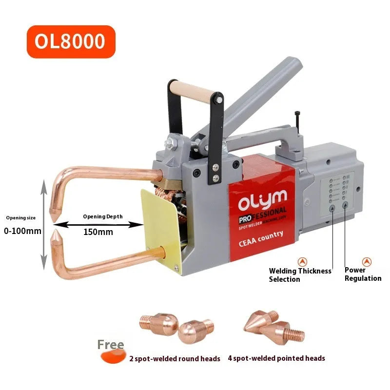 OL8000 manual spot welding butt welder machine with welding heads